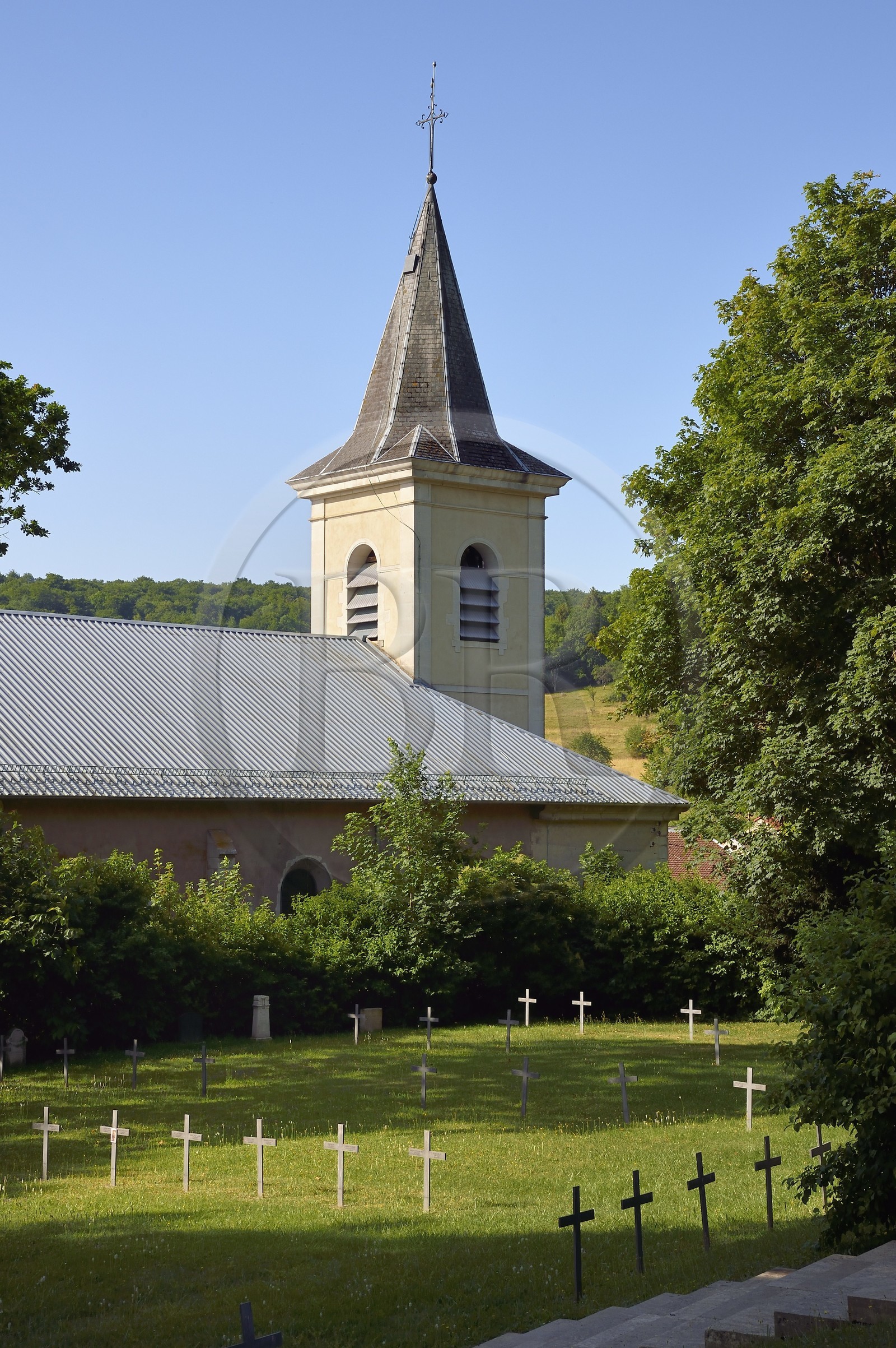 France, Meuse (55), Parc régional de Lorraine, Cotes de Meuse, Viéville-sous-les-Côtes, cimetière militaire allemand de la première guerre mondiale