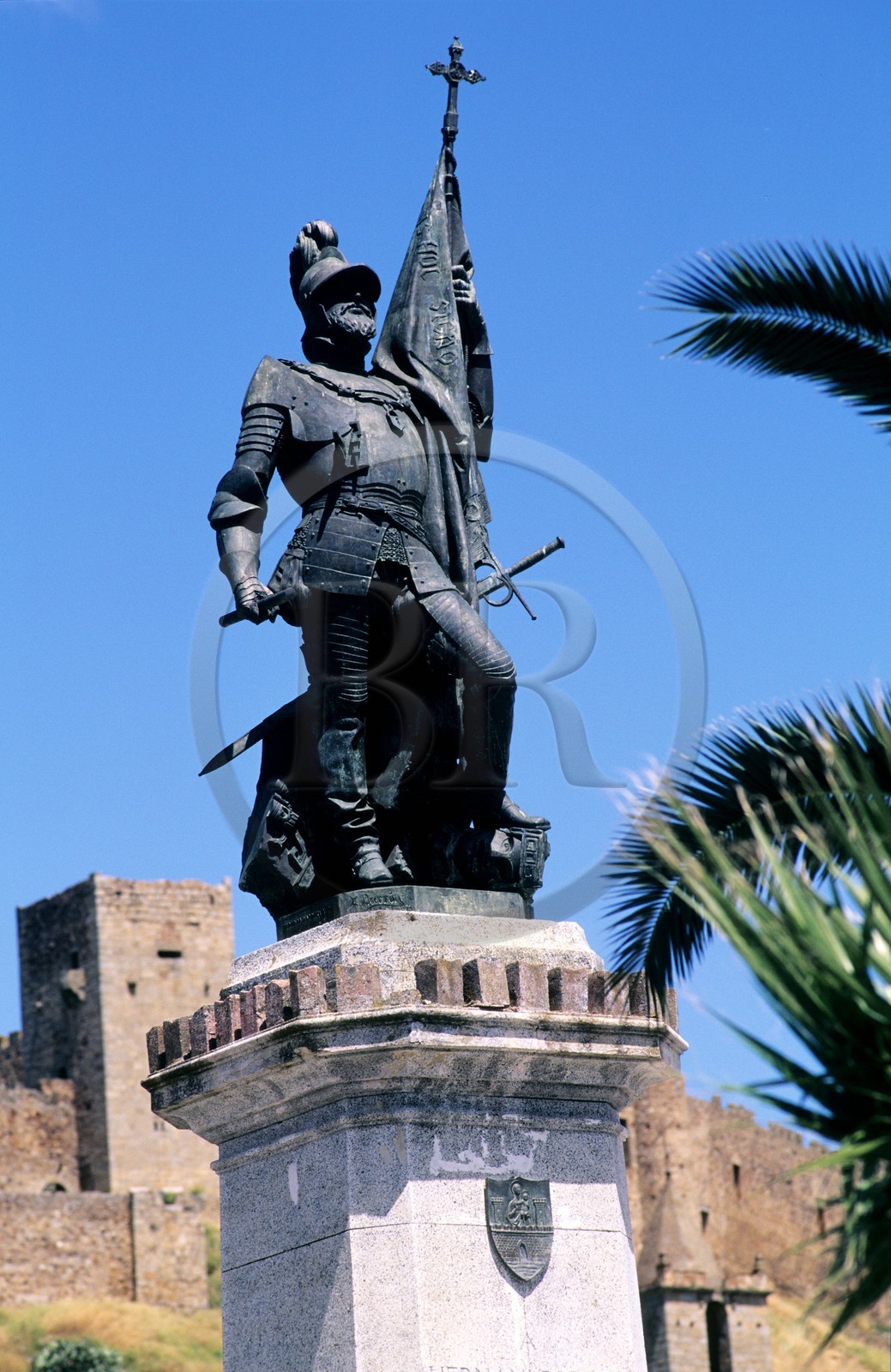 Espagne, Estremadure, Medelin, le Conquistador Hernan Cortes