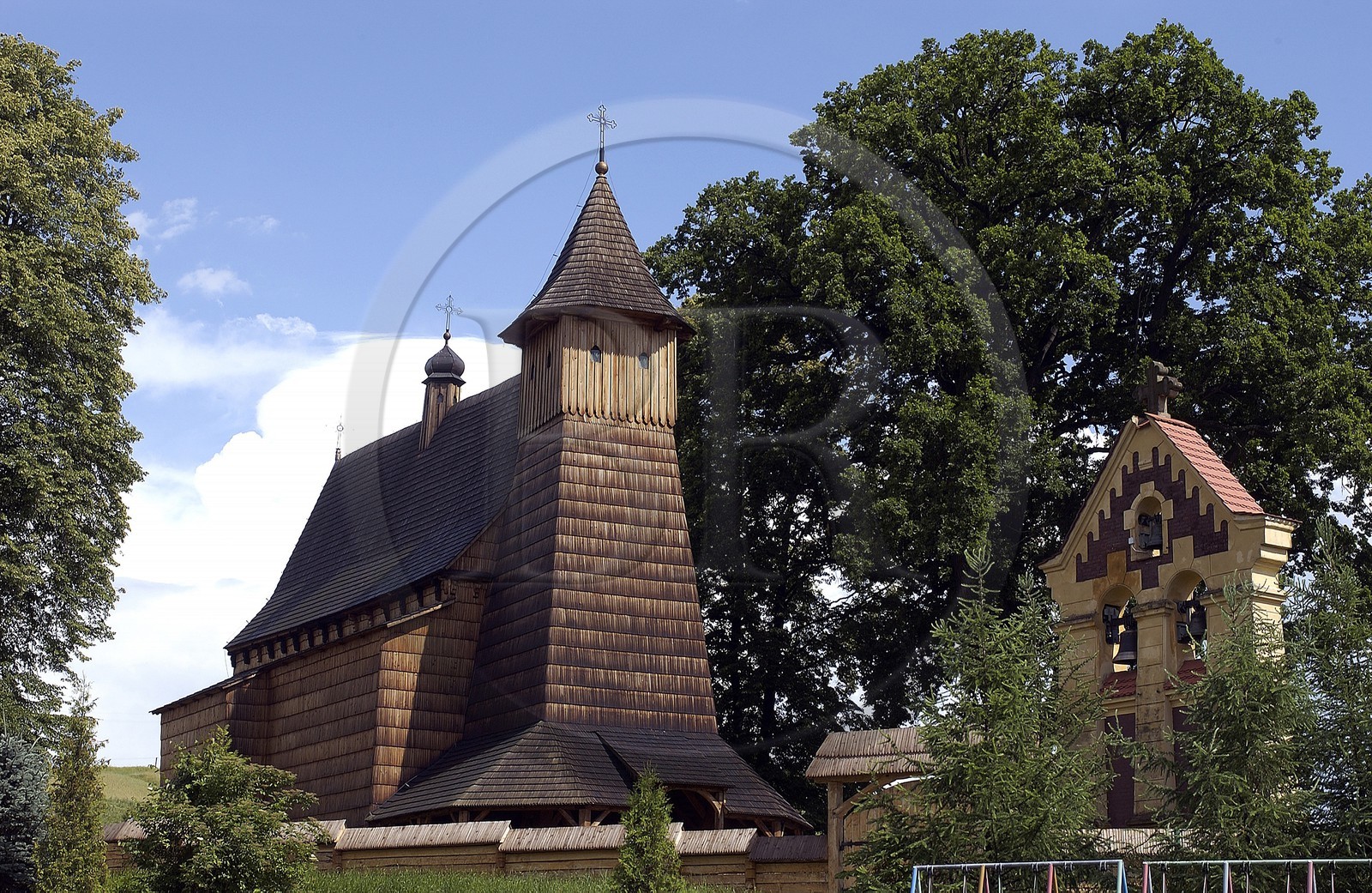 Poland, Sub-Carpathia, wooden church of Trzcinica in the area of Krosno