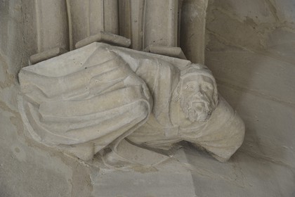 France, Val-de-Marne (94), Vincennes, le château de Vincennes, le donjon, chambre dite des Enfants au troisième étage, console ou cul de lampe