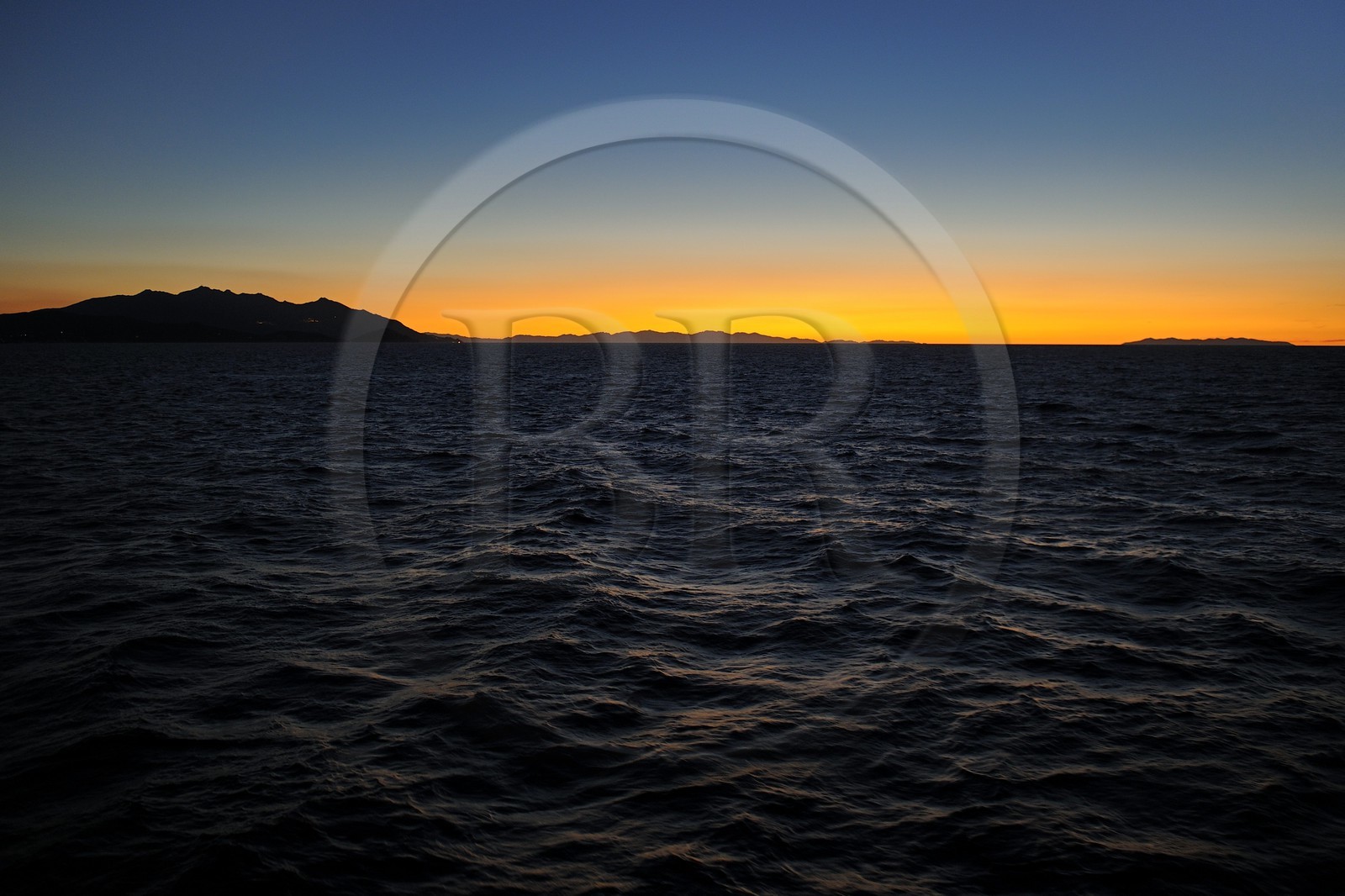 Italy, Tuscany, the Island of Elba at sunset