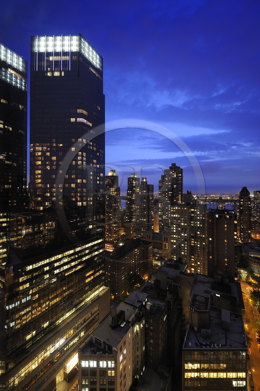 Etats-Unis, New York, Manhattan, tours de Time Warner sur Columbus circle