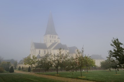 France, Seine-Maritime (76), Saint-Martin-de-Boscherville, Abbaye Saint-Georges de Boscherville du XIIe siècle et les jardins