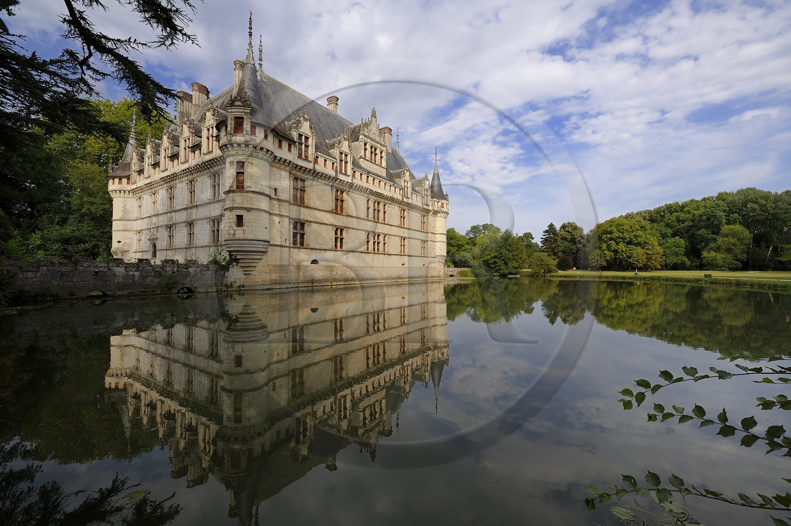 France, Indre et Loire, Loire Valley listed as World Heritage by UNESCO, Chateau d' Azay le Rideau