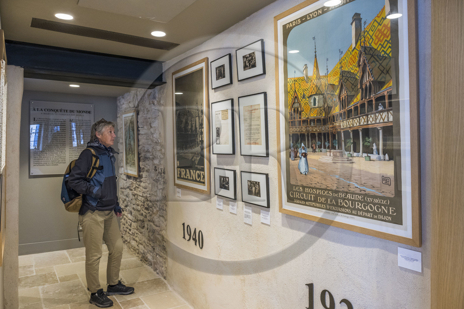 France, Cote d'Or, Climats terroirs of Burgundy listed as World Heritage by UNESCO, Beaune, Maison Champy, the oldest wine trading house in Burgundy, founded in 1720