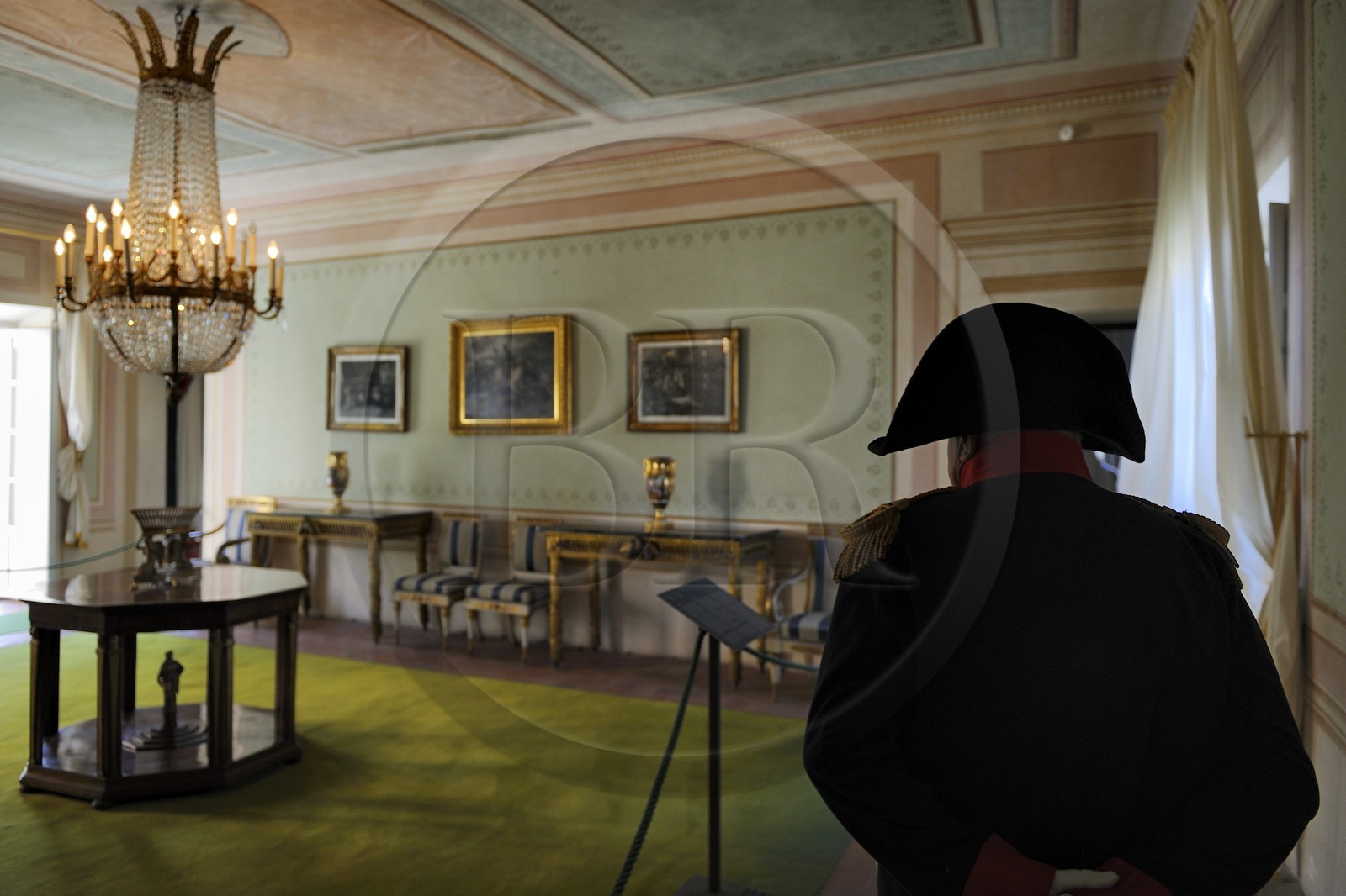 Italie, Toscane, l’Ile d’Elbe, Portoferraio, Napoléon 1er dans sa maison du Palazzina dei Mulini