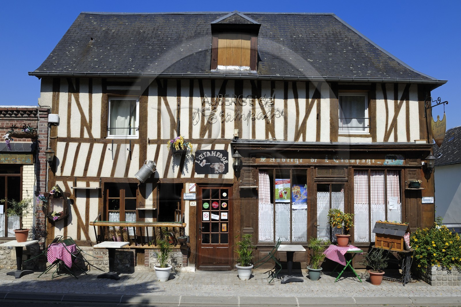 France, Eure (27), commune de Marais-Vernier, auberge de l'Etampage