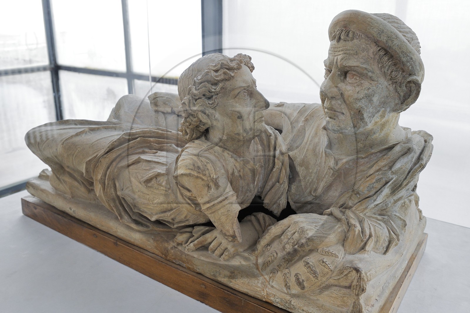 Italie, Toscane, Val di Cecina, Volterra, Museo Etrusco Guarnacci (Musée Etrusque Guarnacci), urne des vieux époux (Urna depli sposi)