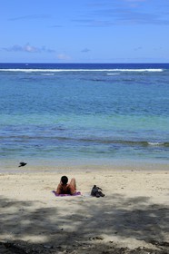 France, île de la Réunion, la Cote Ouest, plage du lagon de Saint-Gilles-Les-Bains à l'Ermitage-les-Bains