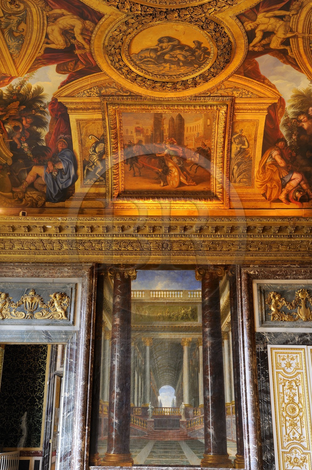 France, Yvelines (78), château de Versailles, classé Patrimoine Mondial de l'UNESCO, les Grands Appartements, salon de Venus