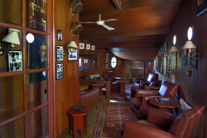 France, Dordogne (24), Périgord Noir, Trémolat, salon du Relais et chateau Le Vieux Logis