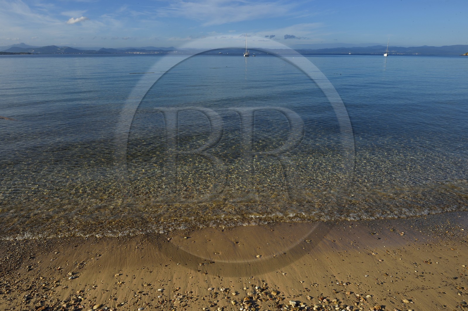 France, Var, Iles d'Hyeres, Parc National de Port Cros (National park of Port Cros), Porquerolles island, plage de la Courtade (Courtade beach)
