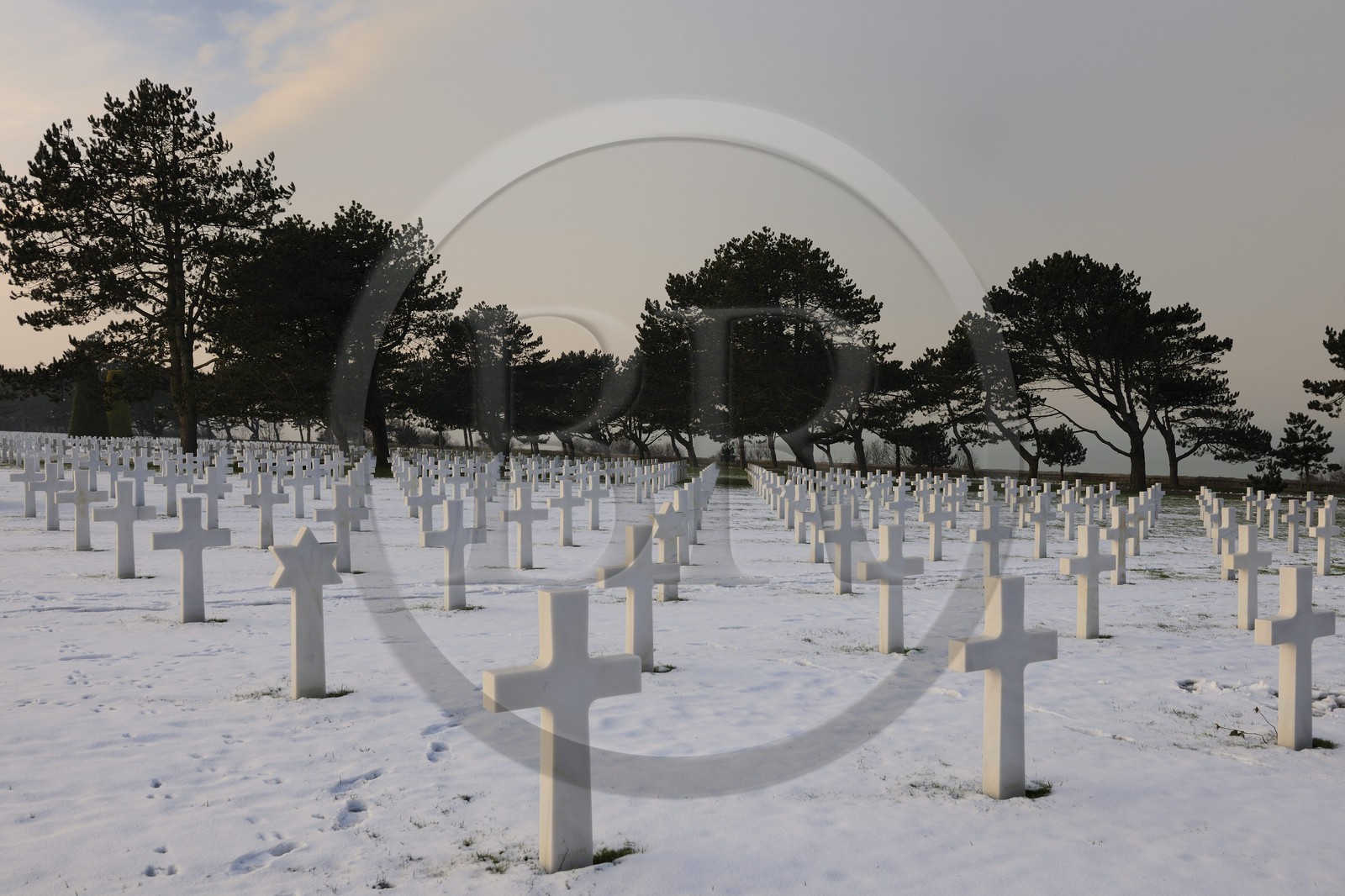 France, Calvados (14), Colleville-sur-Mer, plage du débarquement de Omaha Beach, cimetière américain