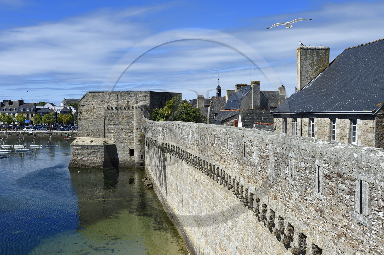 France, Finistère (29), Concarneau, les remparts de la Ville Close