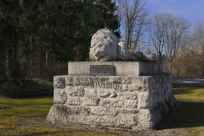 France, Meuse, Verdun area, the Lion Monument marks the limit of the German advance towards Verdun
