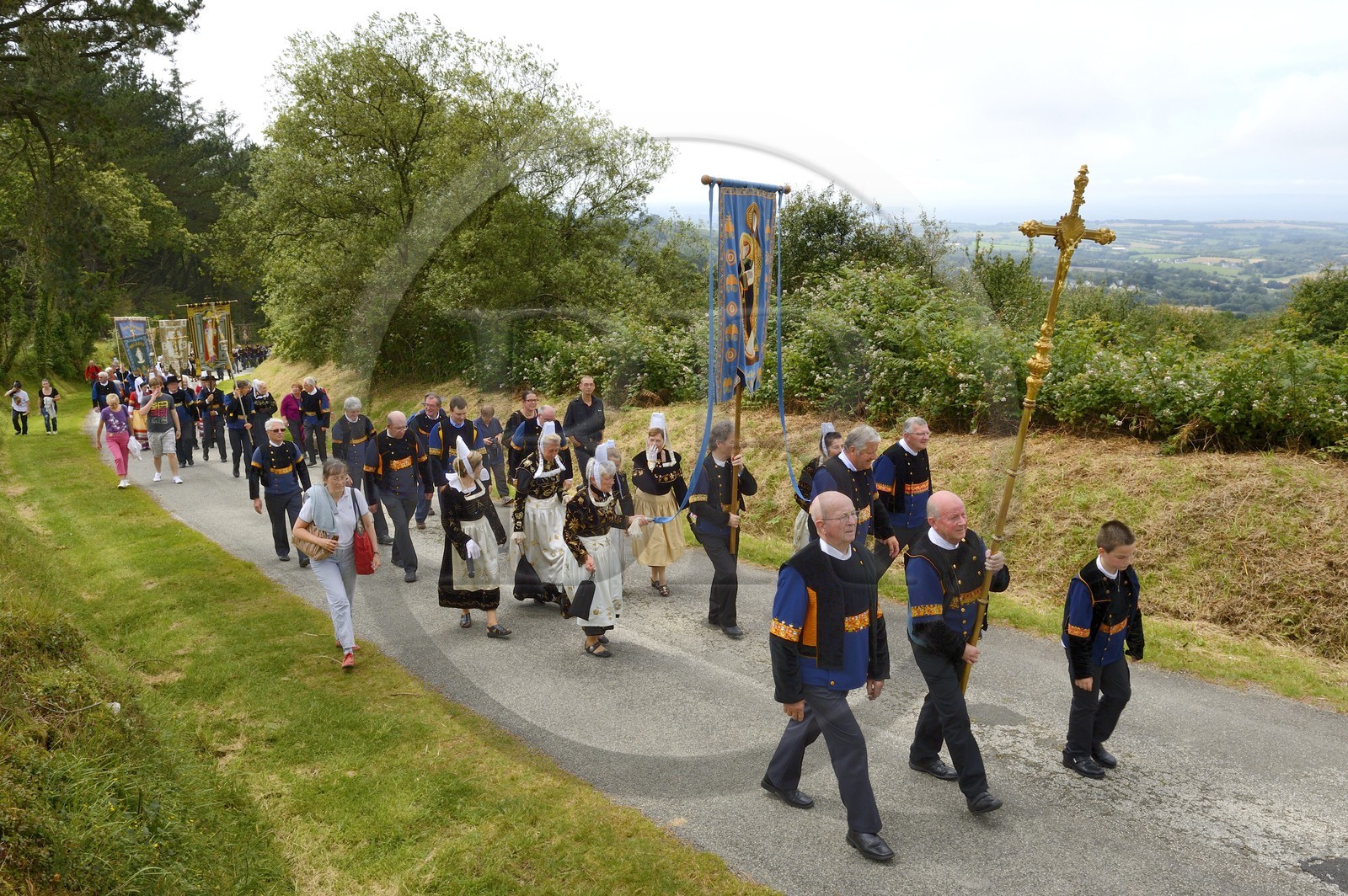France, Finistère (29), Locronan, procession de la petite Troménie