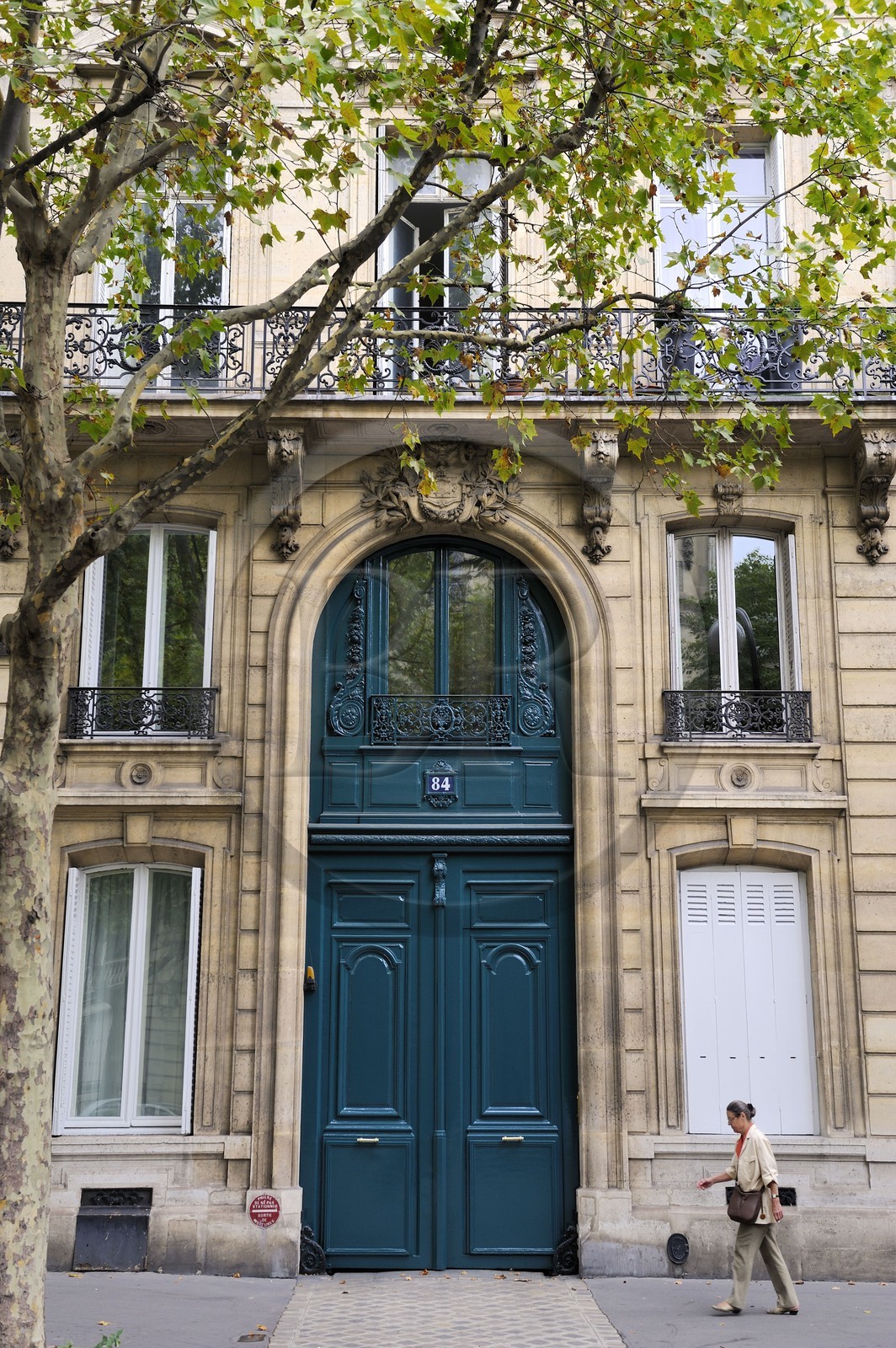 France, Paris, Haussmann first class type building at the n°84-88 boulevard Malesherbes