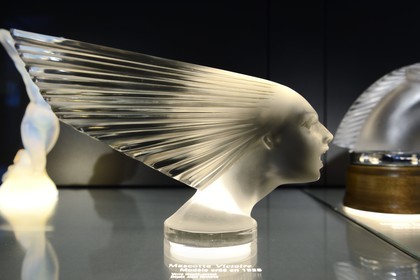 France, Bas-Rhin, Wingen-sur-Moder, Lalique museum, Victory mascot (car radiator cap), created in 1928