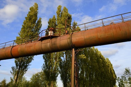 France, Moselle (57), Vallée de la Fensch, usine sidérurgique d'Uckange, Parc du Haut-fourneau U4