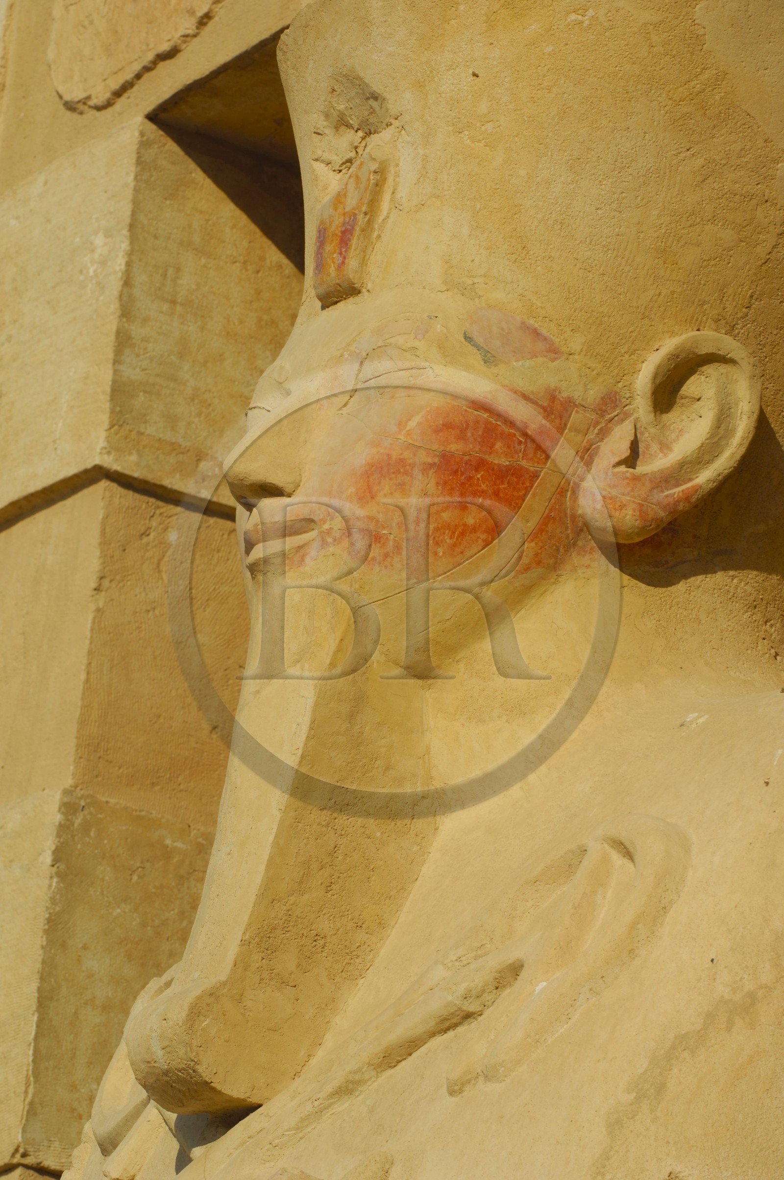 Egypte, Haute Egypte, vallée du Nil, environs de Louxor, nécropole thébaine classée Patrimoine Mondial de l'UNESCO, Thèbes Ouest, Deir el Bahari, temple d'Hatchepsout, piliers osiriaques