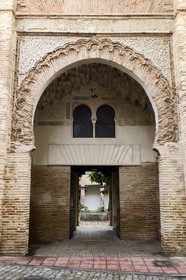 Spain, Andalusia, Granada, gate of the Corral del Carbon, former Nasrid caravanserai built in the fourteenth century