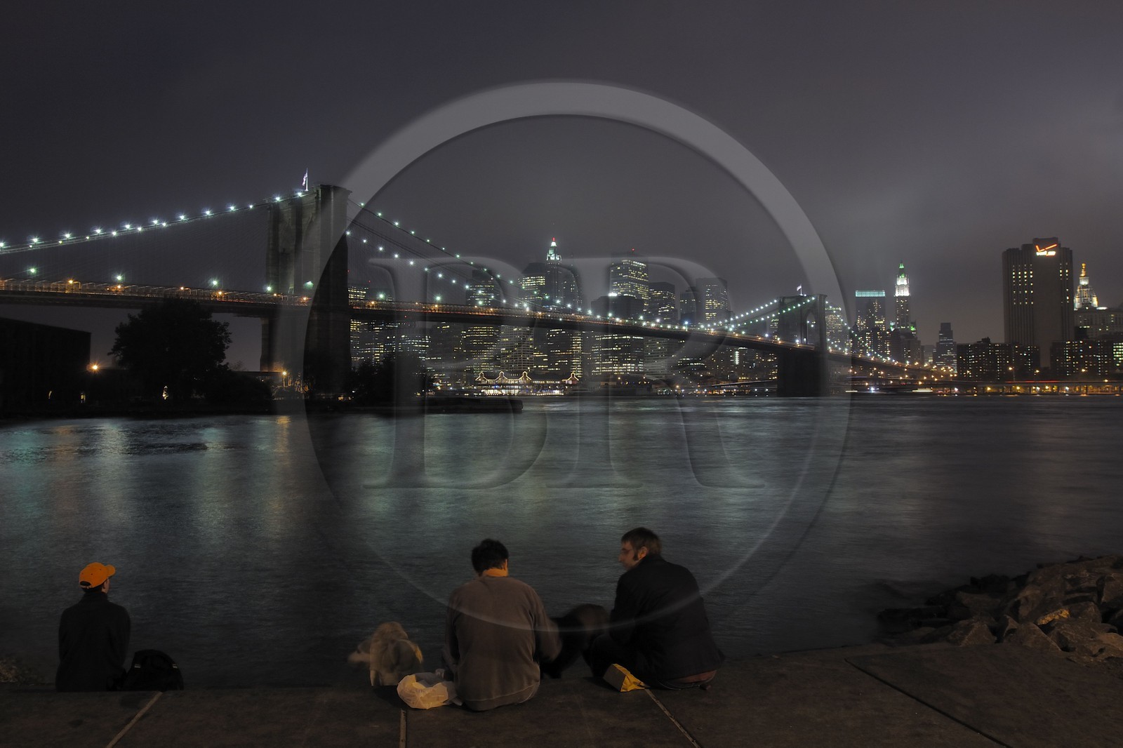 Etats-Unis, New York, Manhattan, le Pont de Brooklyn et le sud de Manhattan