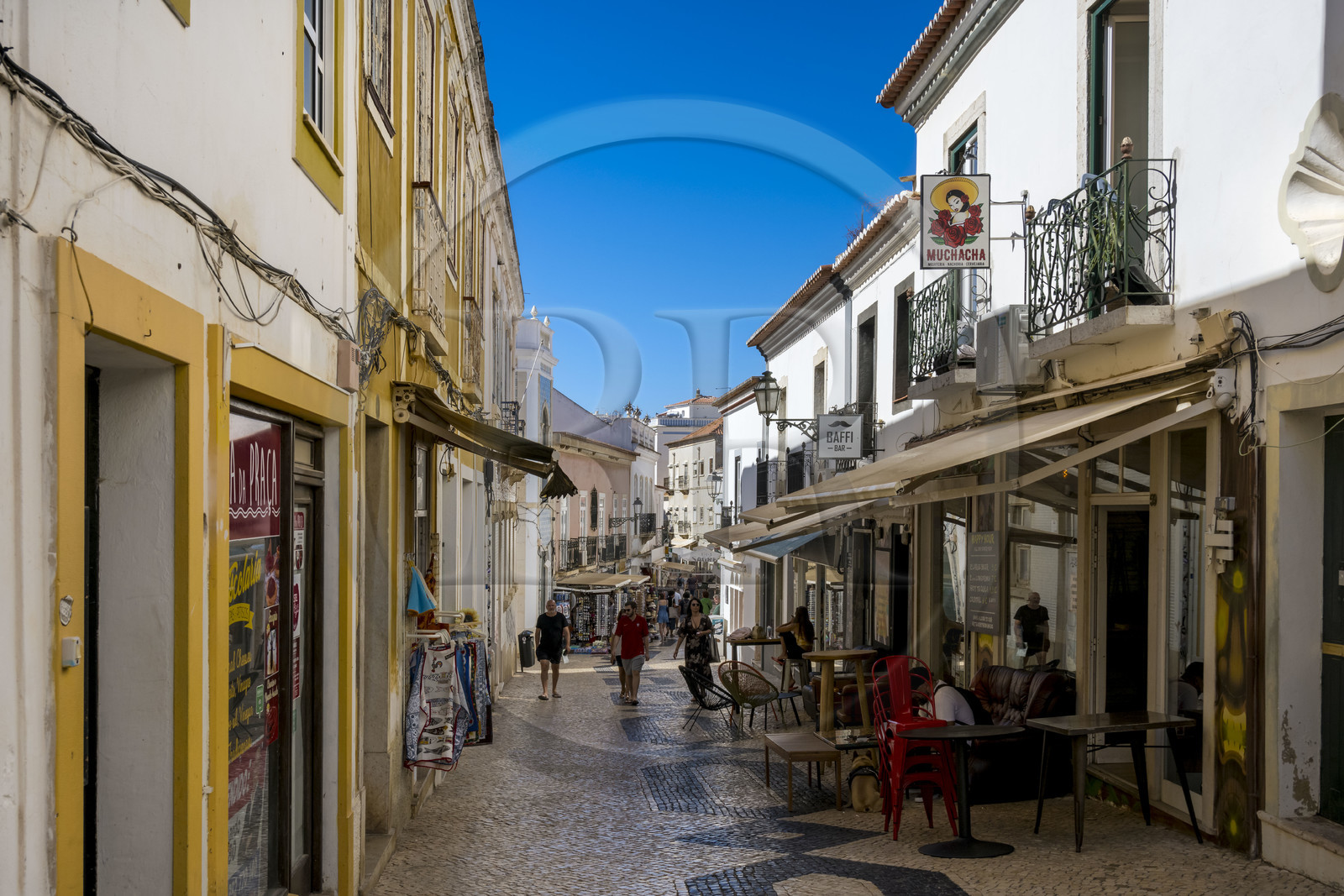 Portugal, Algarve, Lagos, la rue piétonne Candido dos Reis
