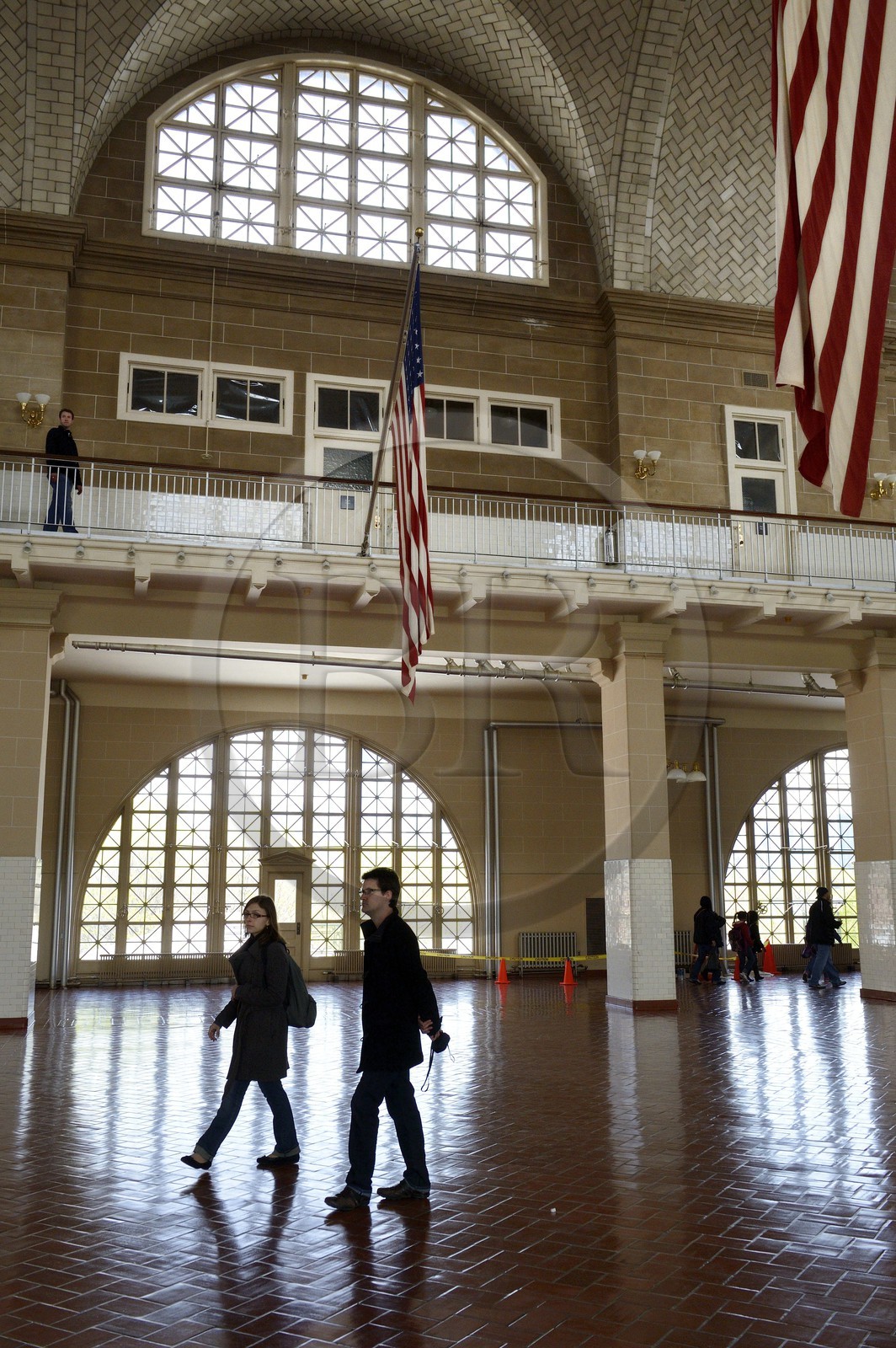 Etats-Unis, New York, Ellis Island, musée national de l'histoire de l'Immigration dans les anciens batiments du centre de réception des immigrés à New York, salle d'enregistrement