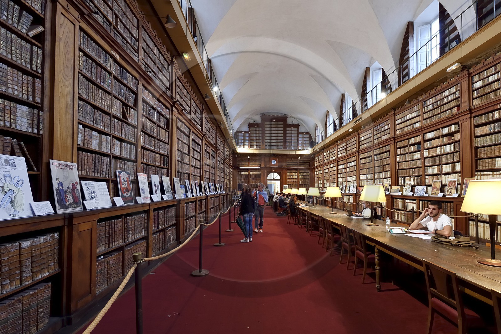 France, Corse-du-Sud (2A), Ajaccio, la bibliothèque Fesch dans le palais Fesch