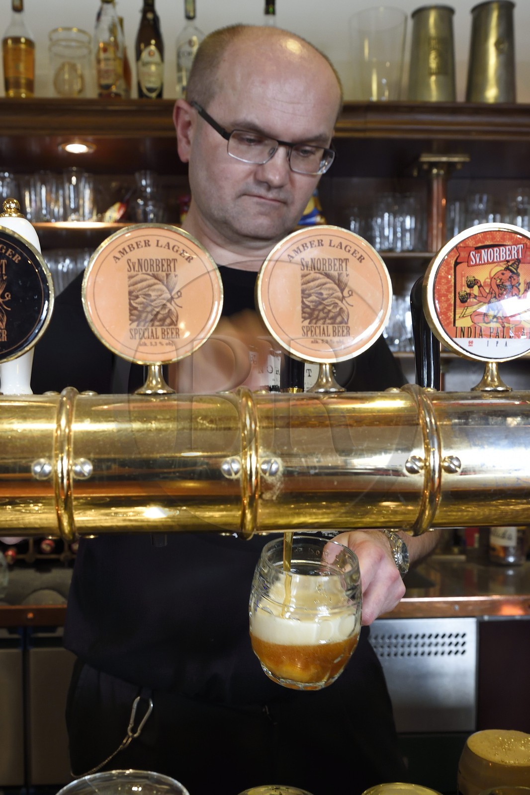 République Tchèque, Prague, centre historique classé Patrimoine Mondial de l'UNESCO, quartier de Strahov, brasserie du monastère de Strahov