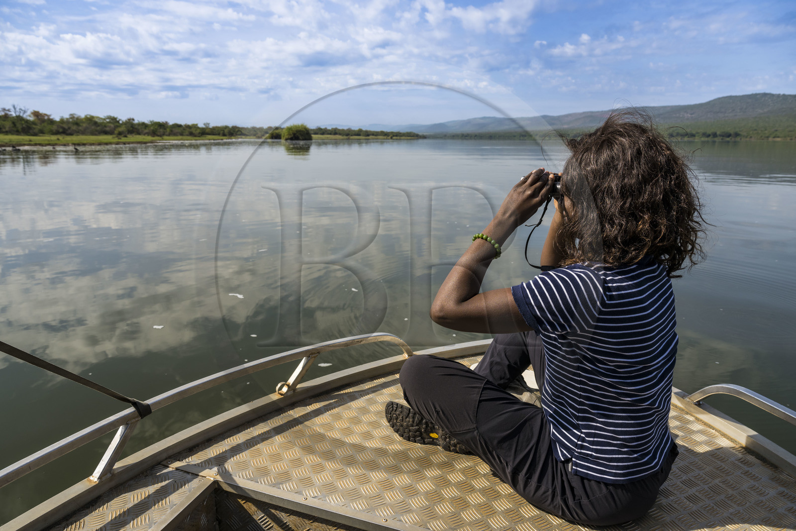 Rwanda, Akagera National Park, Boat safari on lake Ihema