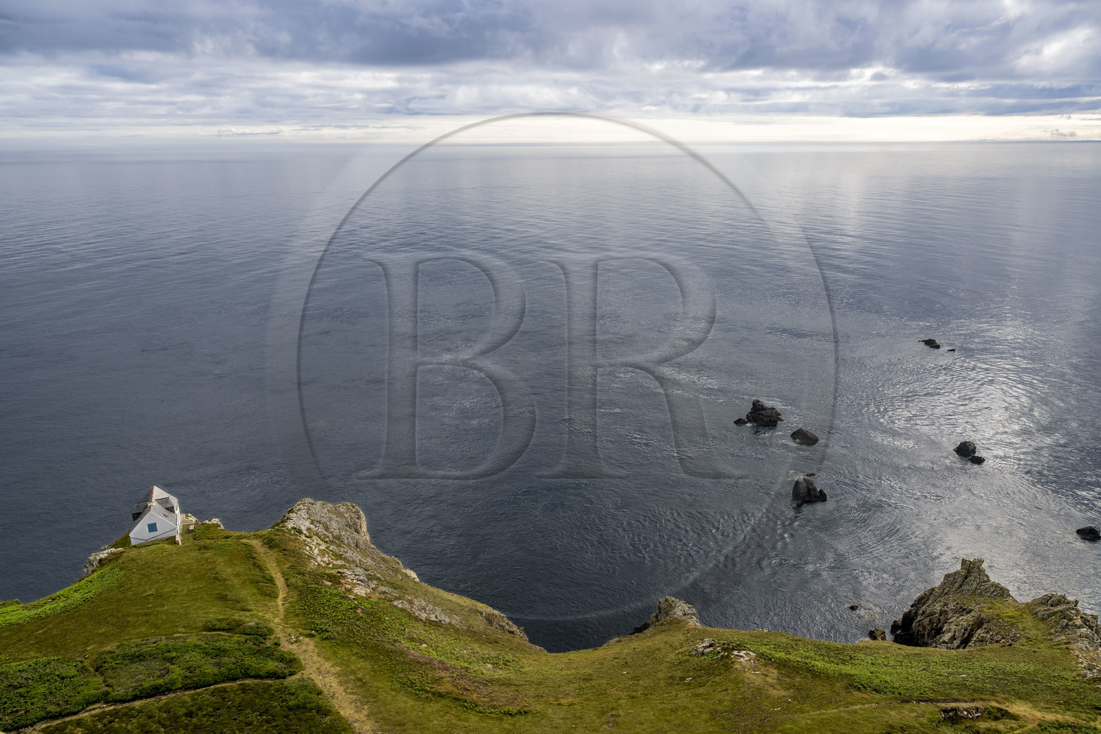 France, Finistère (29), Mer d'Iroise, Ile d'Ouessant, la Pointe de Bac'haol sur la côte Est