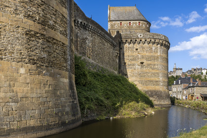 France, Ille-et-Vilaine (35), Fougères, le château-fort du XIIe siècle, la tour Raoul