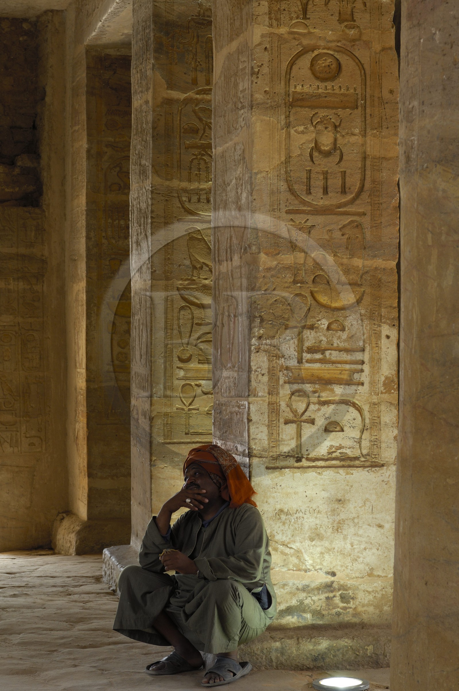 Egypte, Haute Egypte, Nubie, Lac Nasser, site d'Amada, temple d'Amon