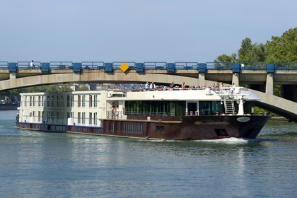 France, Rhone, Lyon, boat cruise on the Rhone river