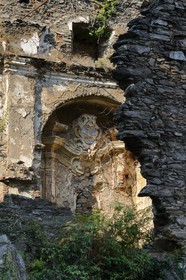 France, Haute Corse, Castagniccia, Piedicroce, Convent of St. Francis of Orezza (Saint-François d'Orezza) ruins