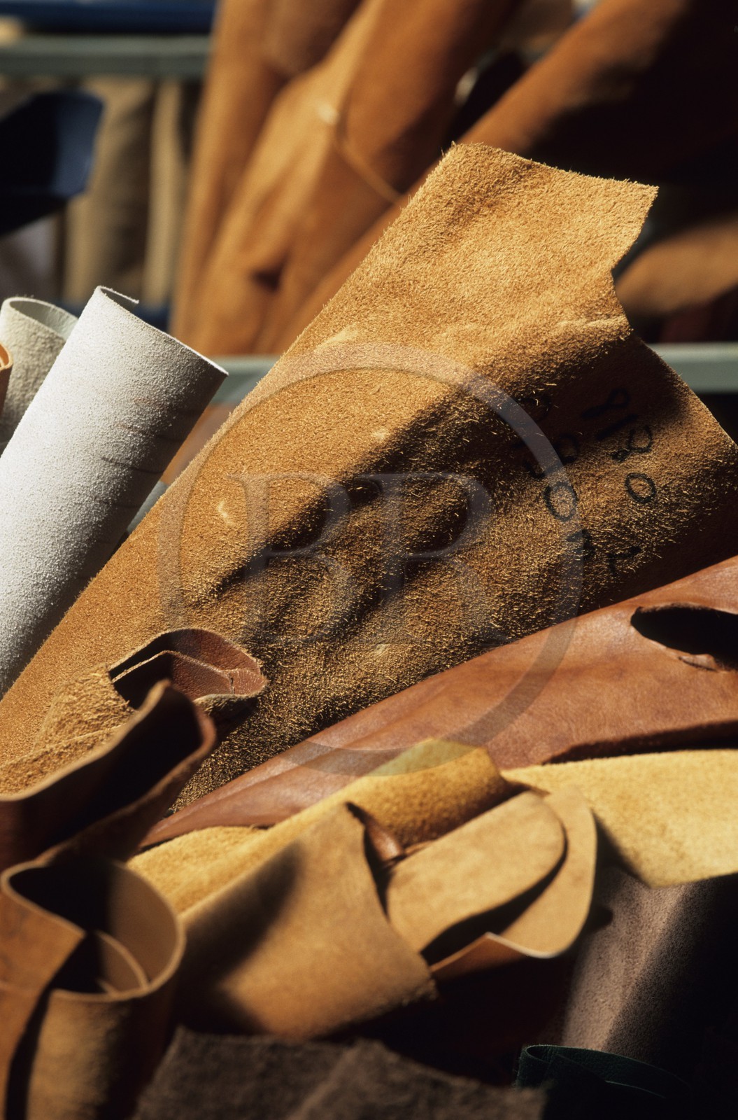 France, Paris (75), quartier du faubourg Saint-Antoine, peausserie Tassin, cuir