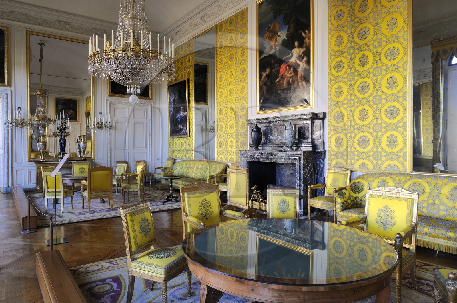 France, Yvelines, Chateau de Versailles, listed as World Heritage by UNESCO, the Grand Trianon, King Louis Philippe's family lounge