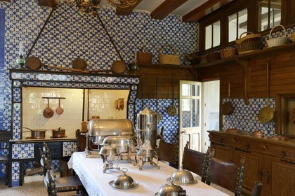 France, Finistère (29), le château de Keriolet aux environs de Concarneau, la cuisine