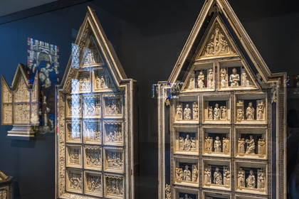 France, Paris (75), Musée de Cluny - Musée national du Moyen-Age, panneau de retable dit Oratoire des Duchesses de Bourgogne, Florence ou Venise, fin du XVe siècle
