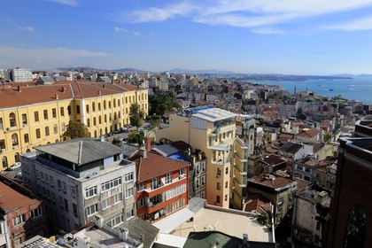 Turquie, Istanbul, quartier de Beyoglu, le lycée français de Galatasaray et le Bosphore