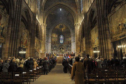 France, Bas-Rhin (67), Strasbourg, vieille ville classée au Patrimoine Mondial de l'UNESCO, la cathédrale Notre-Dame