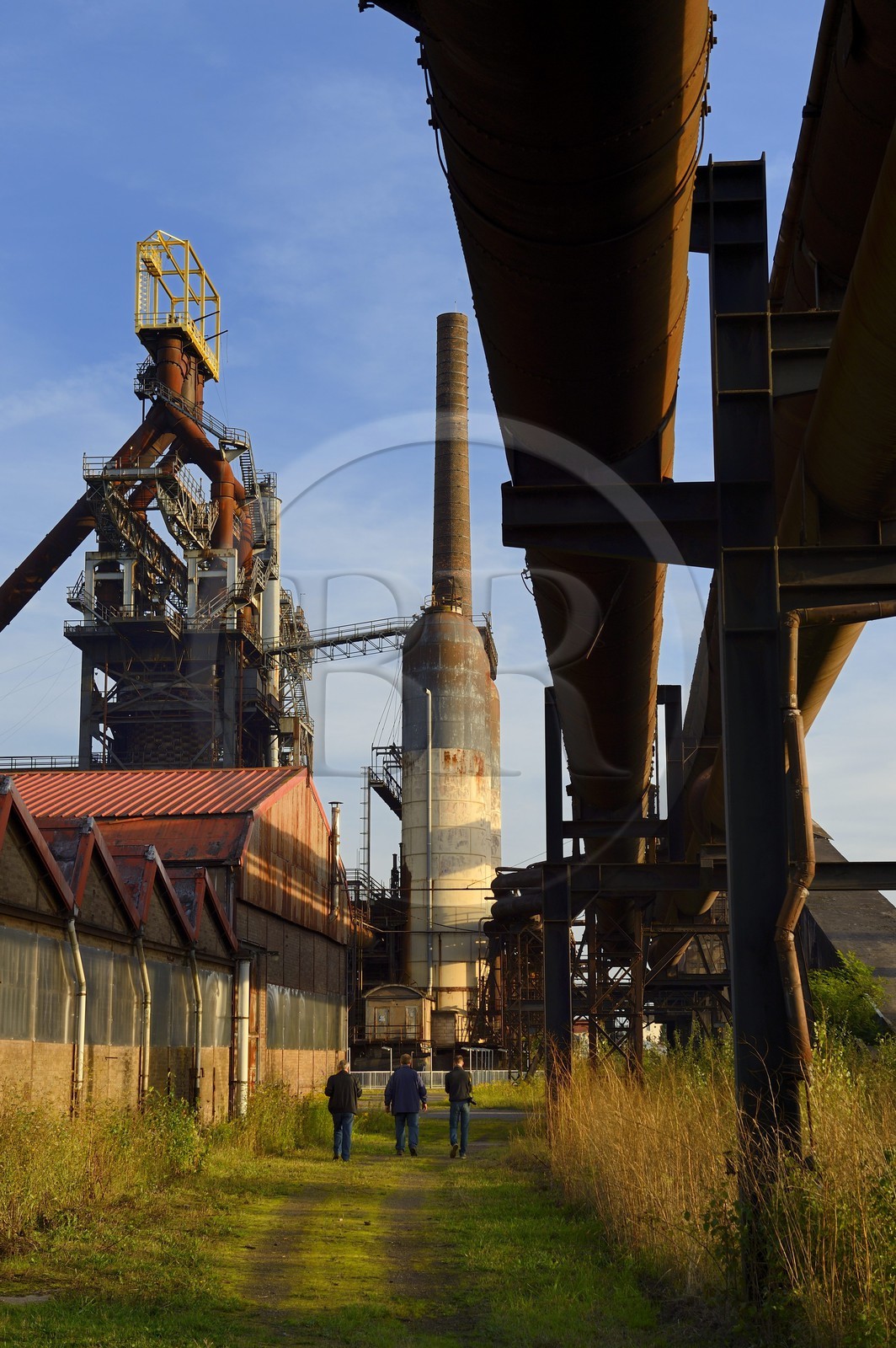 France, Moselle, Fensch Valley, Uckange steel mill, Blast furnace U4 park