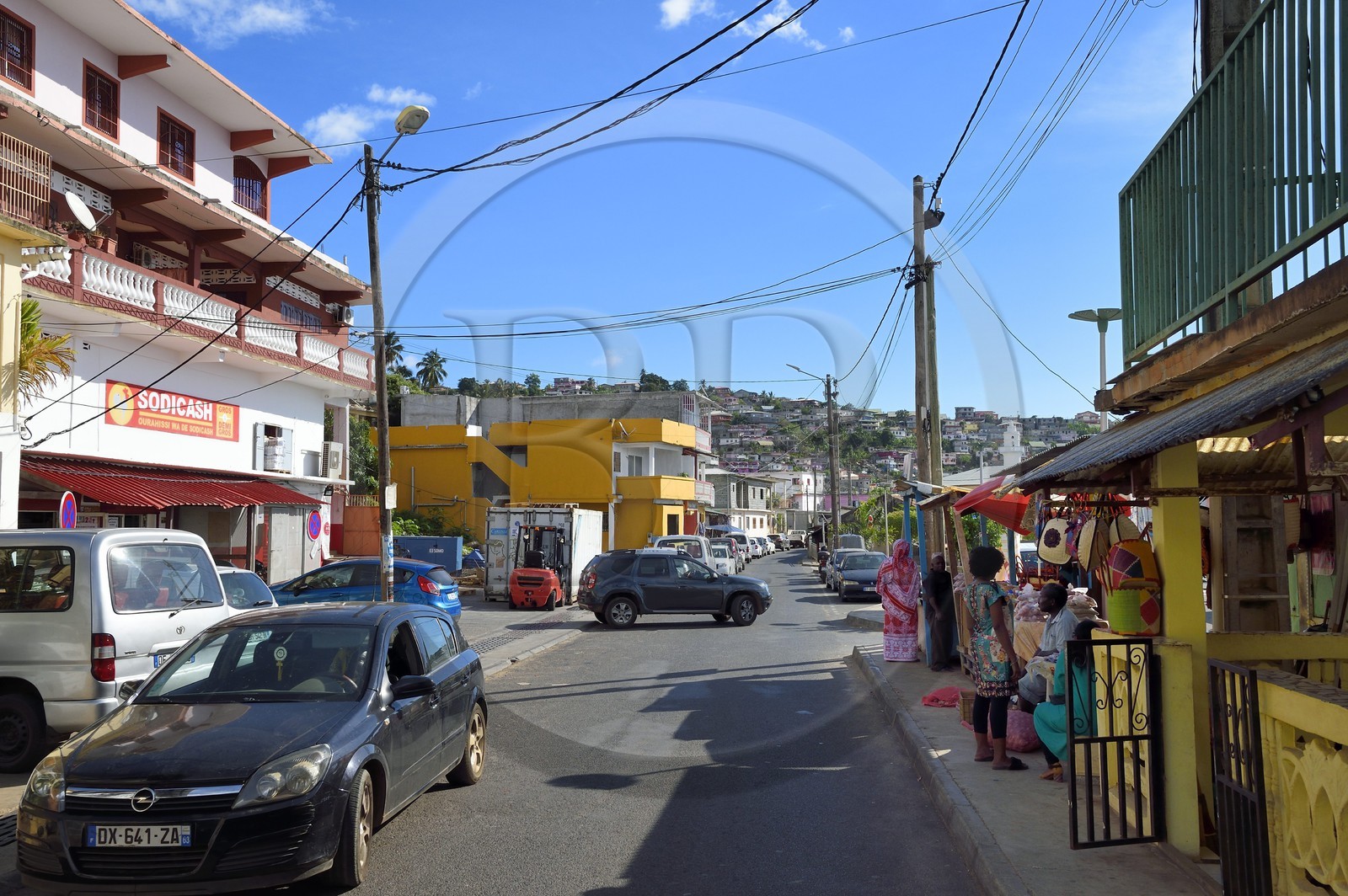 France, Ile de Mayotte, Grande-Terre, Sada, la rue principale