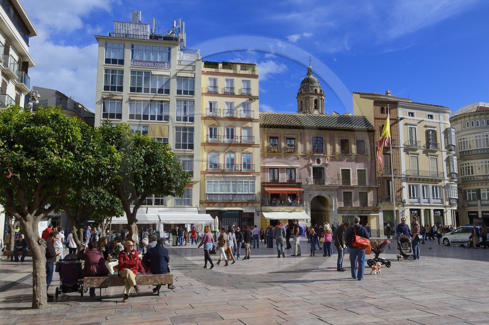 Espagne, Andalousie, Malaga, plaza de la Constitucion