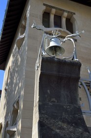 France, Meurthe-et-Moselle (54), Nancy, la Villa Majorelle de style Art Nouveau par l'architecte Henri Sauvage, ferronnerie de la cloche d'accueil