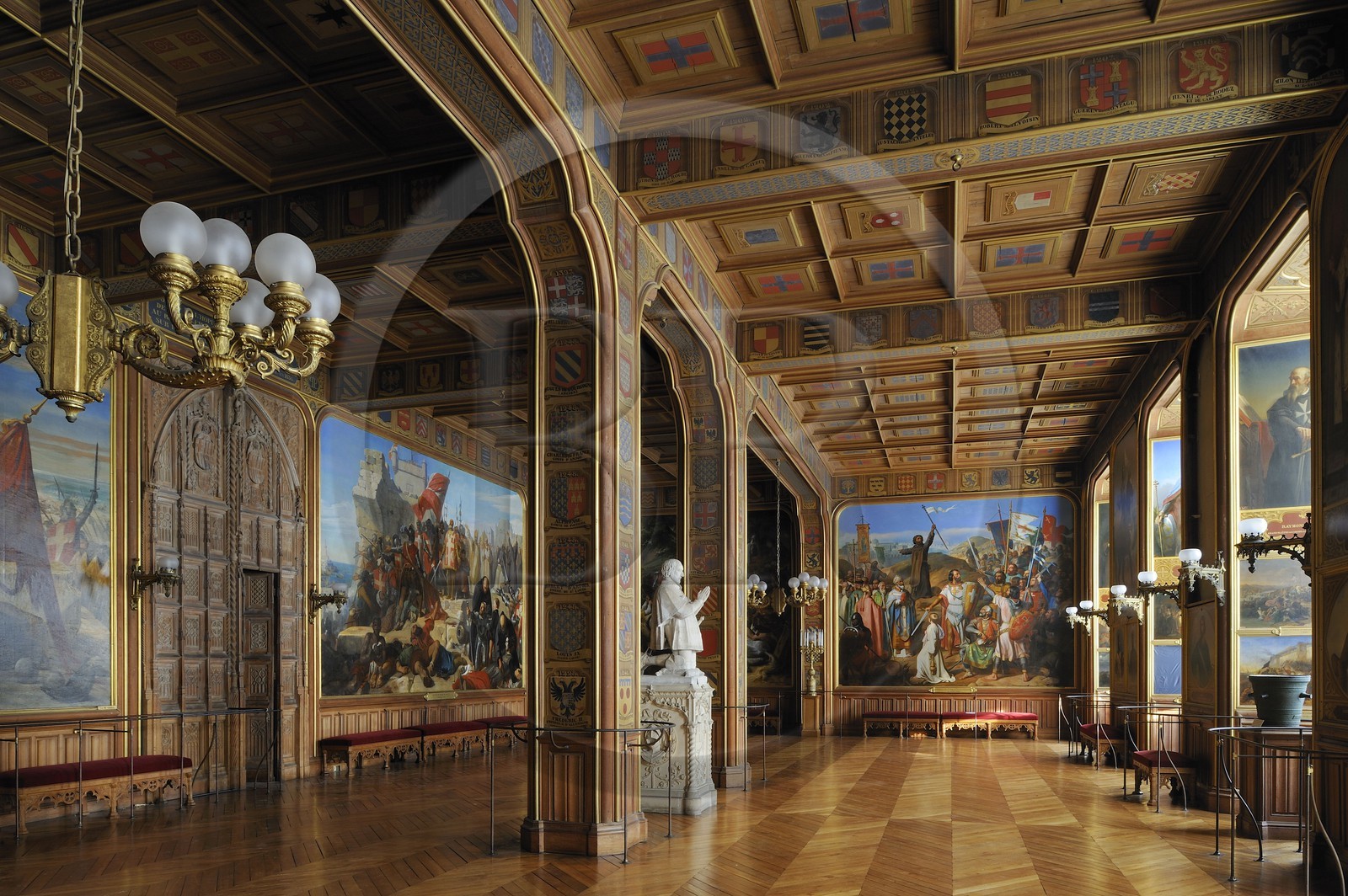 France, Yvelines (78), château de Versailles, classé Patrimoine Mondial de l'UNESCO, salles des Croisades