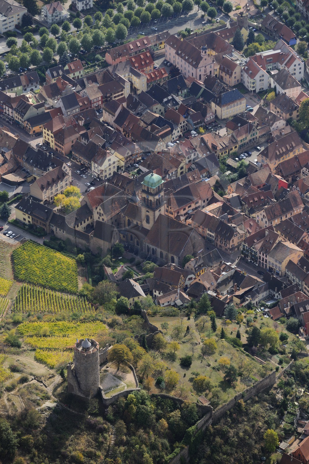 France, Haut-Rhin (68), Kaysersberg (photo aérienne)