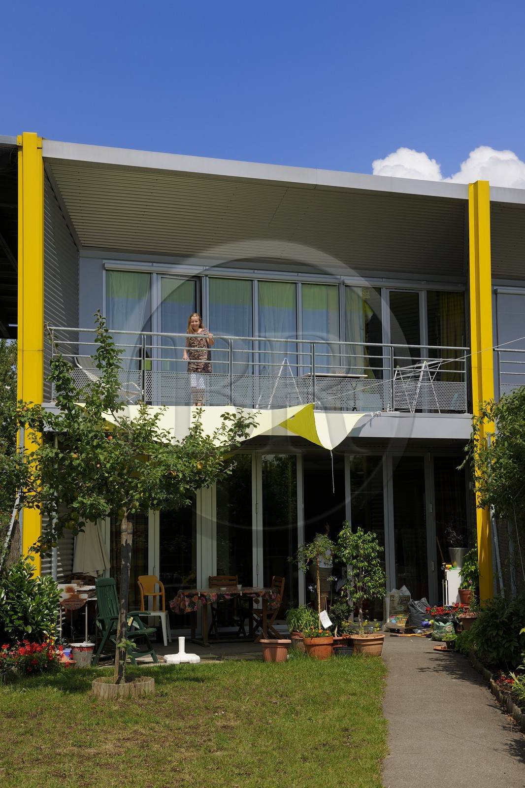 France, Haut-Rhin (68), Mulhouse, la Cité Manifeste de la Somco (Société mulhousienne des Cités ouvrières), habitation dessiné par Jean Nouvel