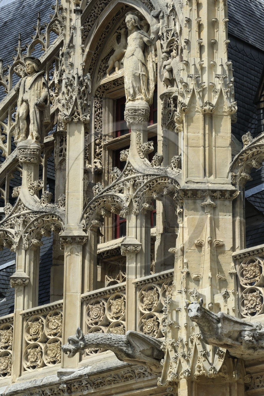 France, Seine Maritime, Rouen, the Palais de Justice which was once the seat of the Parlement (French court of law) of Normandy and a rather unique achievements of Gothic civil architecture from the late Middle Ages in France
